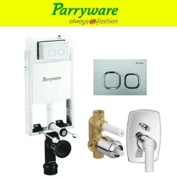 Half Frame Concealed Cistern, with divater body upper crust set of 1 pic 290 Dual Flush Tank-picture-3