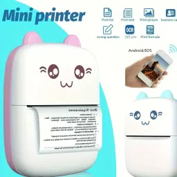 ENMORA Tbest Phone Photo Printer,Mini Photo Printer for Bluetooth JHV24 Multi-function Monochrome Label Printer-5