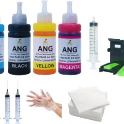Ang Refill ink With Syringe & Suction Tool Kit for 1115, 1118, 2135, 2138, 3635 Tri-Color Ink Cartridge-0