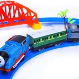 Thomas Kids Train Toy Battery Operated Train Set with Light & Sound Tracks-5