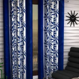 152 cm (5 ft) Polyester Semi Transparent Window Curtain (Pack Of 2)-7
