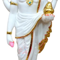 Golden Plated Dhanvantari for Home Temple Marble Big | Handmade Dhanvantari Decorative Showpiece-31 cm-image-11