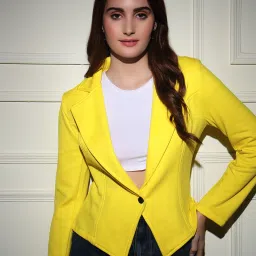 Polyester Solid Coat For Women-image-46