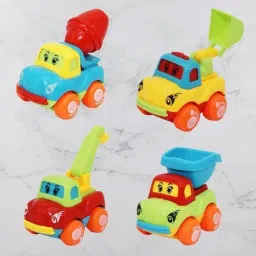 4 PCS Toy Trucks Toddler Boy Toys, 4WD Friction Power Car Toys-48