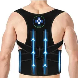 back pain relief belt for men & women Posture Corrector (Black) Posture Corrector-image-8