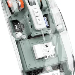 Arctic Fox Pureview Transparent Wireless and Bluetooth Rechargeable Mouse Wireless OpticalGaming Mousewith Bluetooth-15