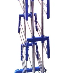 Steel, Plastic, Aluminium Floor Cloth Dryer Stand JUMBO DOUBLE POLL 3 TIER PURE STAINLESS STEEL CLOTH DRYER STAND-picture-28