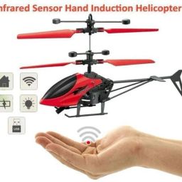 Kids Plastic Induction Type 2-in-1 Flying Helicopter with Remote2-image-24