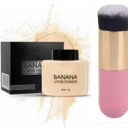 Loose Powder With Brush High Coverage For Girls & Women Compact-image-56