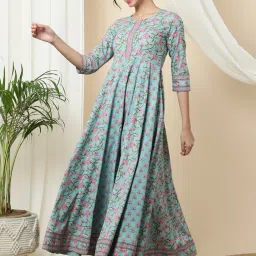 Women Printed Pure Cotton Anarkali Kurta-picture-8