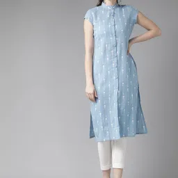 Women Printed Cotton Blend Straight Kurta-image-17