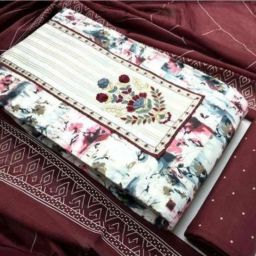 Unstitched Pure Cotton Salwar Suit Material Printed-image-57