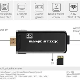 4K HDMI Game Stick Video Game Console With 2 Wireless Controller Legendary Edition image 2