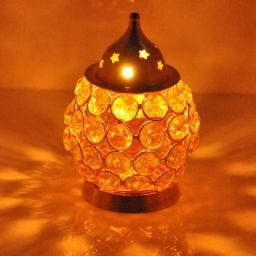 Akhand Diya | Diyas For Pooja Brass Puja Diya Oil Lamp | Diamond Crystal Deepak/Dia | Diya With Glass Cover Akhand Jyoti | Magical Brass Diya Lantern Stand | Brass Table Diya Set-image-57