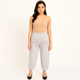 Solid Viscose Women Harem Pants-image-99