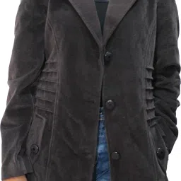 Velvet Solid Coat For Women-image-30