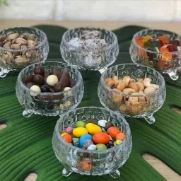 Glass Serving Bowl 3.5 Inch for Kitchen,serving bowls for Snack, Spices,dessert,pickle etc, Disposable-image-0