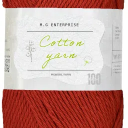 Cotton Delight rusty red 100 gms 100% Cotton Ball Hand knitting Cotton Yarn-image-83