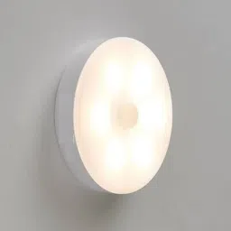 GAHLOT ENTERPRISE Induction Light Wireless USB Rechargeable ABS Round Intelligent Body Motion Sensor LED Light Night Light, Super Sensitive Magnetic 5W Induction Bulb for Home Indoor & Outdoor, Wardrobe, Staircase etc Bulb Emergency Light Bulb Emergency Light (White) Motion Sensor Light-16