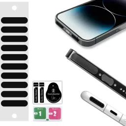 The thrift Store Mobile Speaker Mic Piece Dust Protector Net Stickers for Android,Tablets,iPhone Audio Jack Black Anti-dust Plug-31