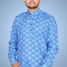 Men Printed Cotton Blend A-line Kurta-image-62