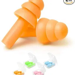4 Pairs Multi Colour Soft Silicone Ear Plugs for Sleeping Noise Cancelling Ear Plug-image-39