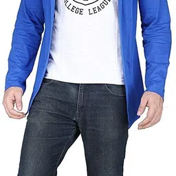 trendolo Men Jacket Style Full Sleeve Light Blue Shrug-picture-14