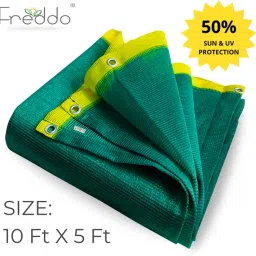 Green Shade Net 10 Ft X 5 Ft 50% Sun & UV Blockage for Gardening/Plants/Balcony Portable Green House-8