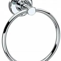 TWRDS-8453 Stainless Steel Towel Ring for Bathroom/Wash Basin/Napkin-Towel Hanger/Bathroom Accessories (Chrome-Round) - Pack of 1 SILVER Towel Holder-image-79