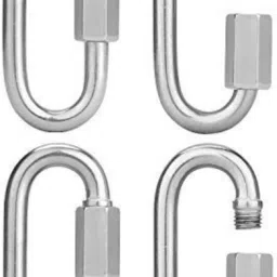 Stainless Steel D Shape Quick Link Carabiner Lock Ring (Pack of 4 Pcs) Locking Carabiner-image-29