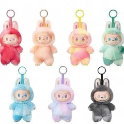 Labubu Doll Keychain Blind Box Cute Cartoon CharacterMonster Macaron - 17 cm-5