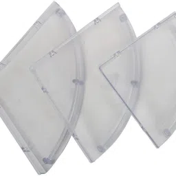utkarsh Set Of 3 Pcs Bathroom Side Corner Wall Shelf/Shelves Set Plastic Wall Shelf image 2