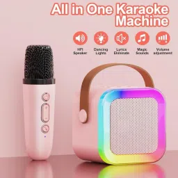 ME&U MINI Wow music With wireless Mic & Voice Changing Effects LED Bluetooth 5 W Bluetooth Home Audio Speaker image 5