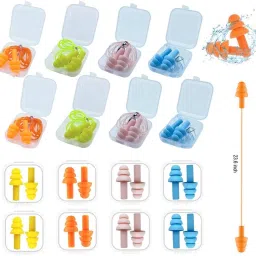 16 Pairs Soft Waterproof Noise Canceling Reduction Earplugs Waterproof Reusable Ear Plug-image-33