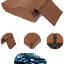 Universal Brown Arm Pain Releif Armrest/Handrest With Phone Holder For Car-193 Car Armrest Cover-image-5