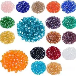 4mm multicolour glass bicone shaped crystal faceted beads for jewellery making,bracelets,necklaces,earrings and other crafts(1800 pieces,18 colour per colour 100 pieces)-24
