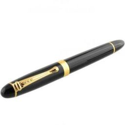 jinhao x 450 fountain pen Gold Leaf Black medium nibs golden trims Fountain Pen-image-1