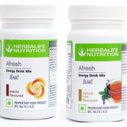 herbalife Afresh Energy Drinks Mix Elaichi + Tulsi Flavour (1+1 ) Energy Drink-picture-9