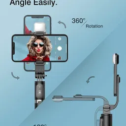 SOJUBA Video Bluetooth Selfie Stick Tripod Stand Holder +Selfie Flash Light Gimbal Tripod, Monopod, Monopod Kit, Tripod Ball Head, Tripod Bracket, Tripod Clamp, Tripod Kit image 5
