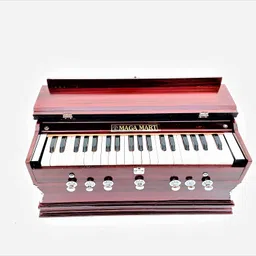 maga mart 7 Stopper 39 Keys | Two Reed (Bass-Male) 3.2 Octave Harmonium With Bag 3.2 Octave Hand Pumped Harmonium-picture-18