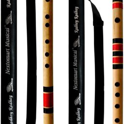 Musical Combo Flutes C Natural 7 Hole (19 Inch) & D Sharp 6 Hole (16 Inch) Bamboo Flute Bansuri with Flute Carry Bag Free Bamboo Flute-image-101