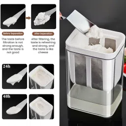 homxnexia Greek Yogurt Filter Curd Maker with 1100ml Mesh Strainer for Soybean Milk Maker Yogurt Maker image 4