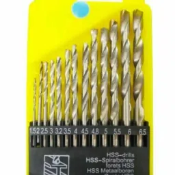 high q COMBO OF 13PCS HSS DRILL BIT SET & 13MM DRILL CHUCK WITH SDS ADAPTER 13PCS HSS DRILL BIT SET WITH DRILL CHUCK 13MM ,SDS ADAPTER & KEY image 3