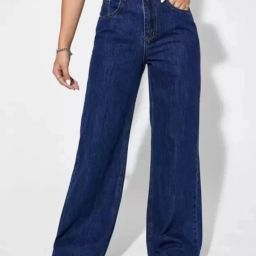 Women Boyfriend High Rise Dark Blue Jeans-image-104
