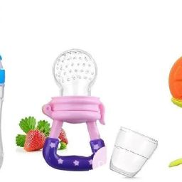 Baby Food Fruit Nibbler Feeder Teether for 6 to 12 Months Baby Bpa Free Combo - Silicon-image-80