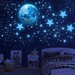 30 cm Galaxy of Stars with Decorative Moon Radium Night Glow wall stickers kids Gift Glow in the Dark Sticker-image-27