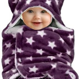 Printed Single Hooded Baby Blanket forMild Winter-image-34