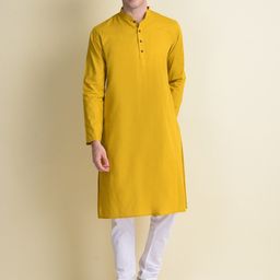 namaskar Men Pure Cotton Kurta Churidar Set-picture-1