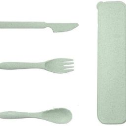 Wheat Straw Cutlery Set,Utensils for Travel,Work,Picnic,Camping And Daily Use Polypropylene, Plastic Dessert Knife-24
