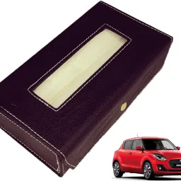 Basic-Black Tissue Box Leatherette-187 Vehicle Tissue Dispenser-image-93